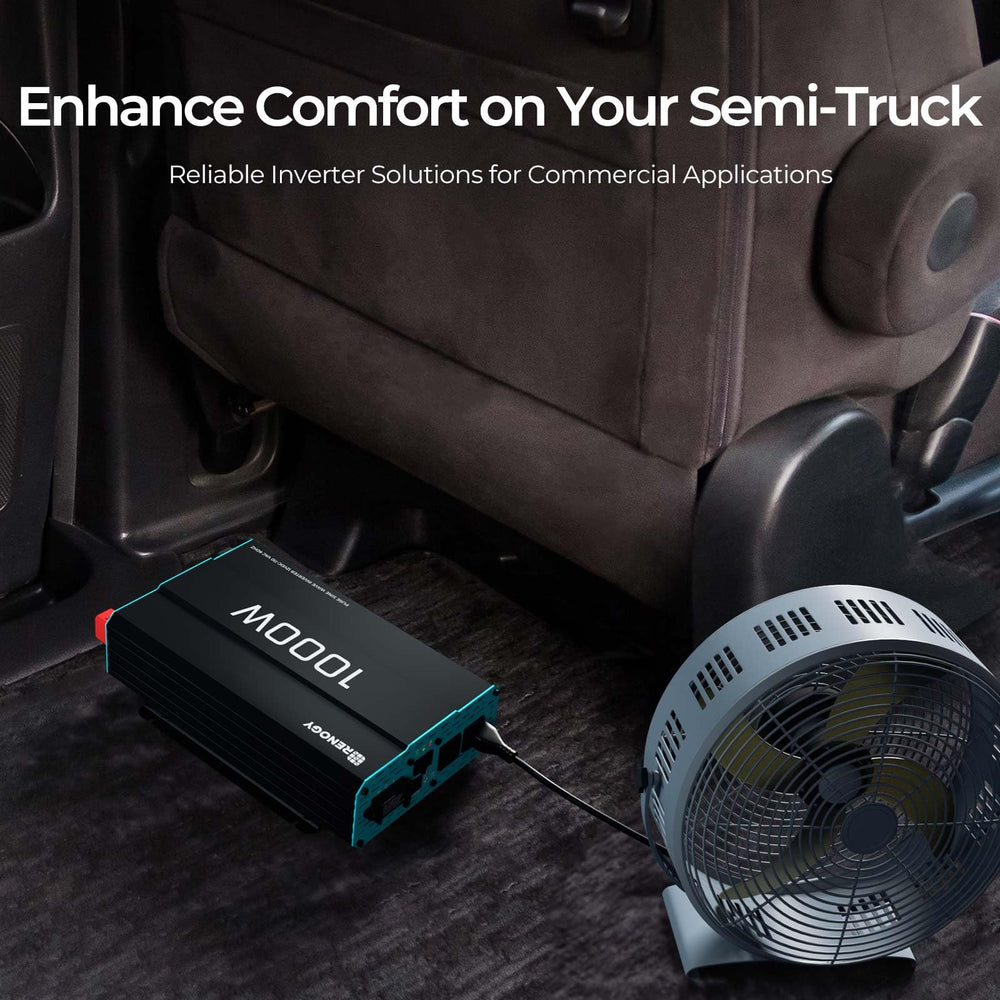 Renogy powering appliances during a load test, reliable surge support