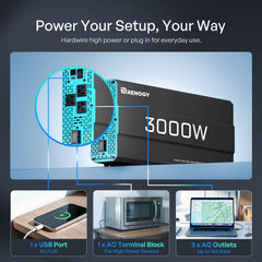 Renogy inverter P2 side fins for cooling, improves heat dissipation and longevity