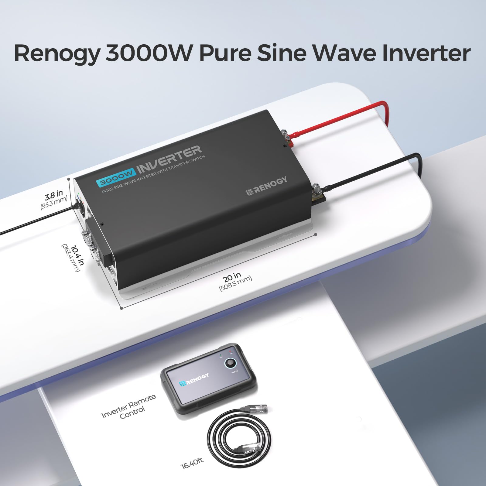 Renogy unit label and specifications for quick reference and safety