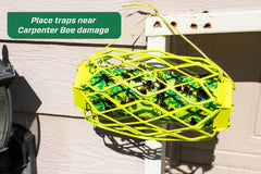 RESCUE! TrapStik hanging on home eaves intercepting carpenter bees