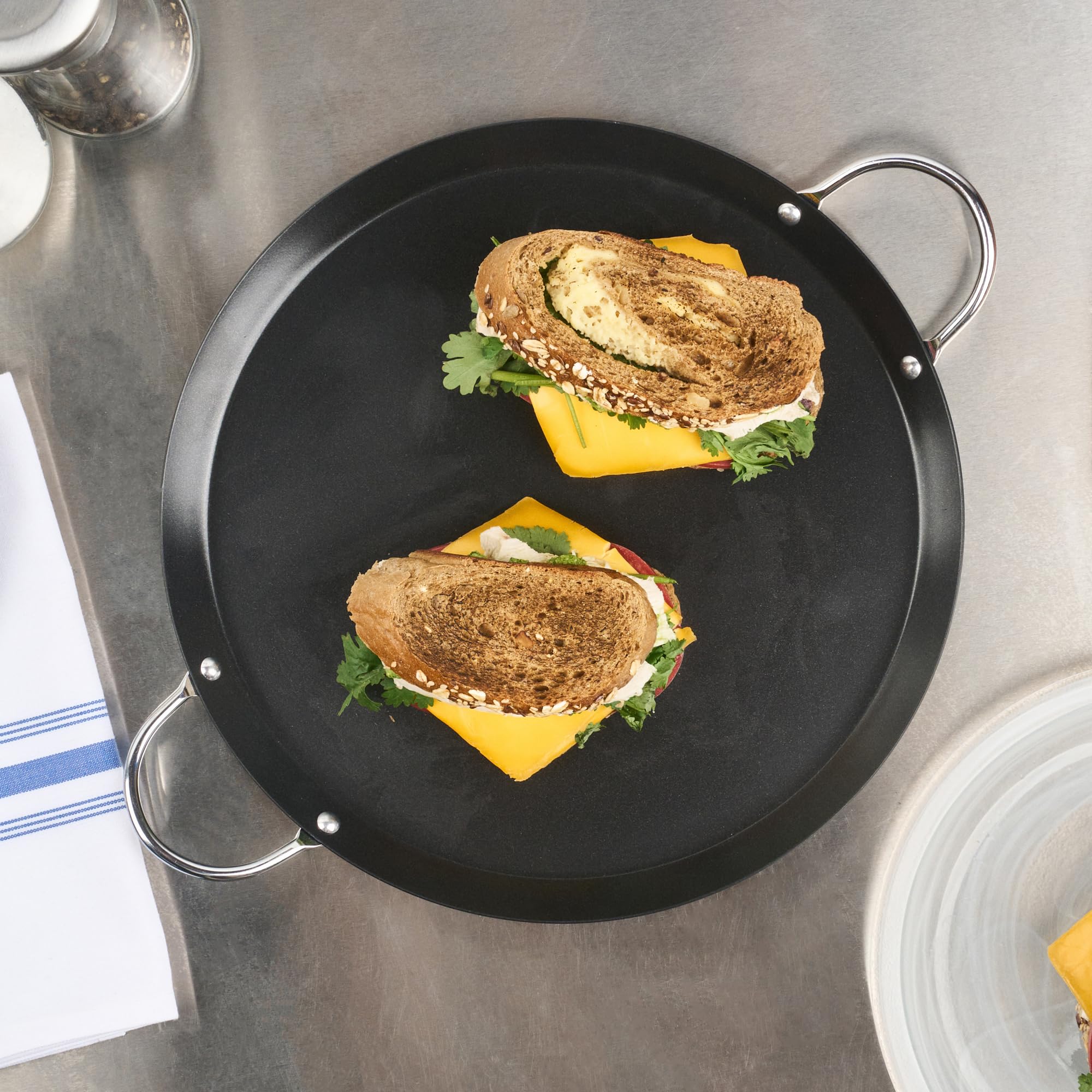 Restaurantware comal served on table with food showcasing ready-to-serve presentation benefit