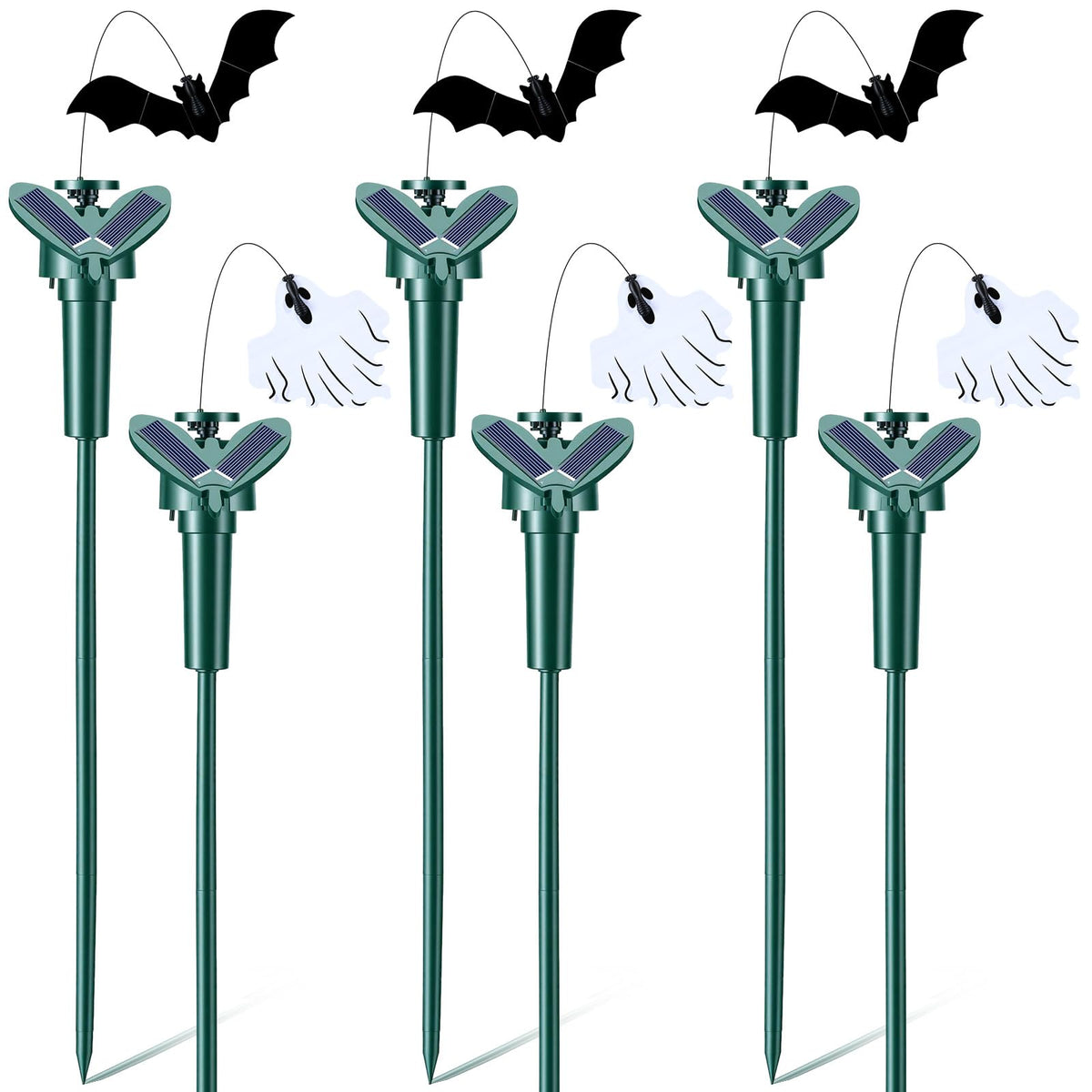 Retisee product front view showing flying ghosts and bats, easy seasonal curb appeal