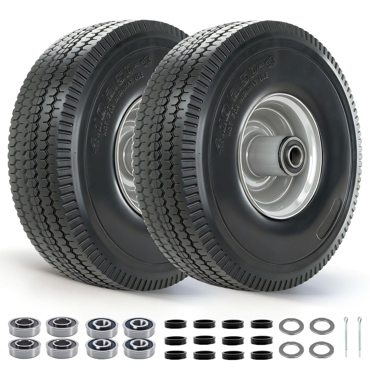RETOTLA front view of 10-inch wheel showing durable rim and tire for reliable replacement