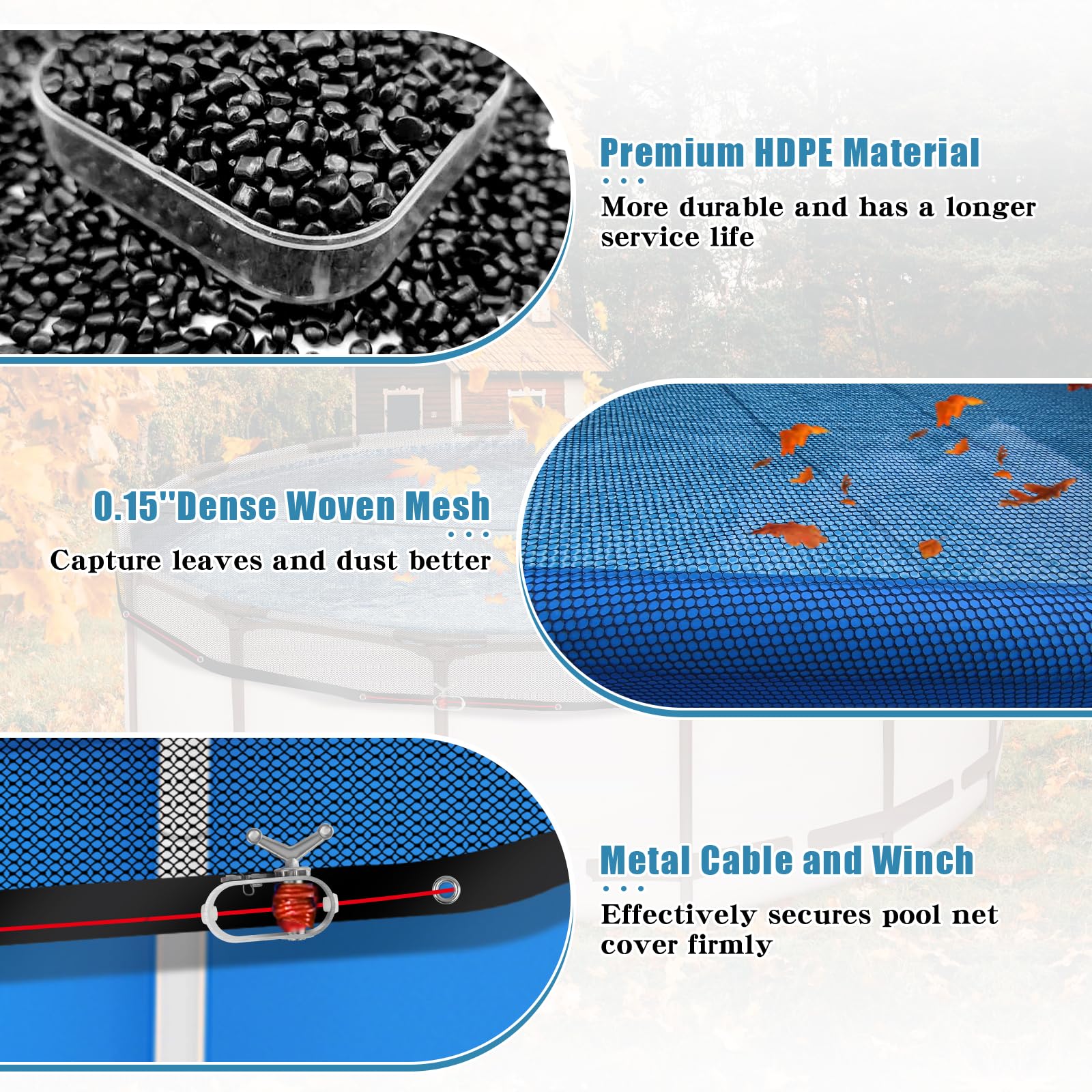 RGJ metal winch and steel-core cable included for secure, tensioned fit