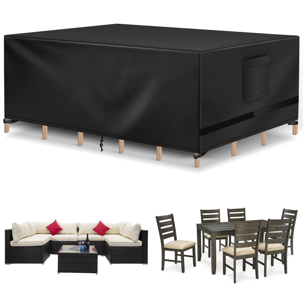 Richwon front view of cover protecting patio set against weather