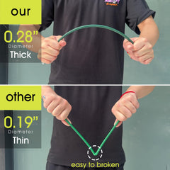 RIFNY fiberglass rod close-up demonstrating flexibility and durability