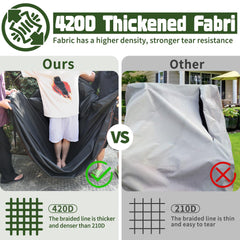 Rimwig fastening straps and drawstring keeping cover secure in wind