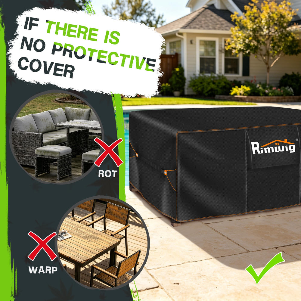 Rimwig cover shown next to chair for scale ensures correct fit
