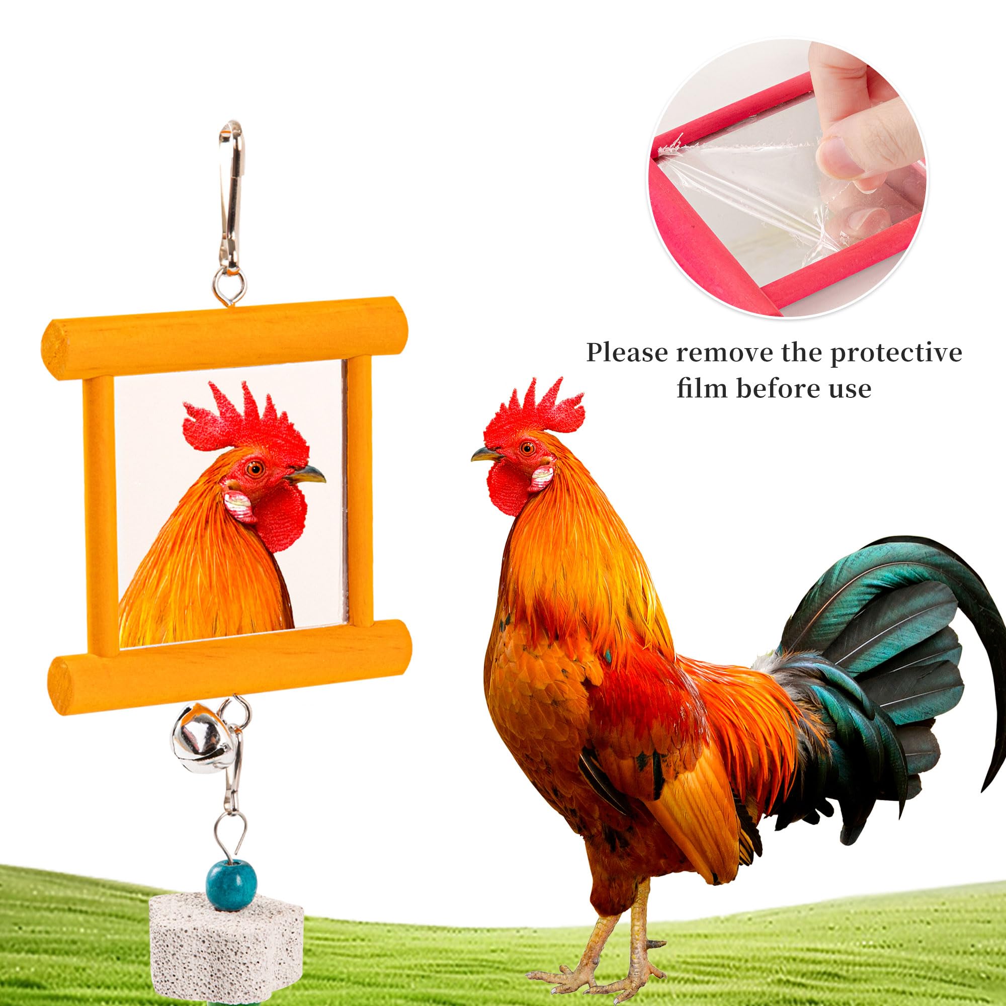 RLRICH loofah and rattan toy with bell showing chewable natural texture