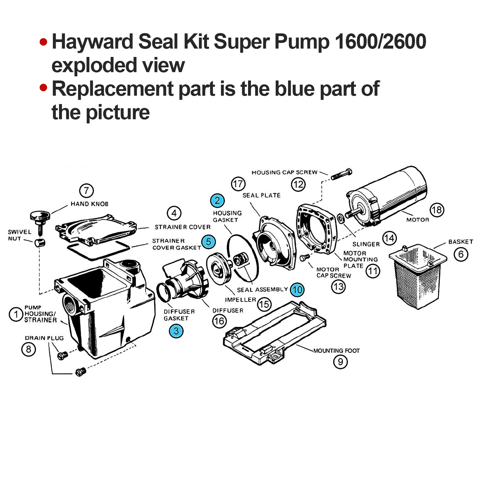 RO6G pump cover o‑ring top view ensuring watertight lid benefit