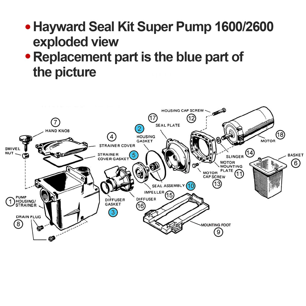 RO6G pump cover o‑ring top view ensuring watertight lid benefit