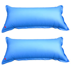 Robelle front view of two 4x8 pool pillows protecting pool cover and walls