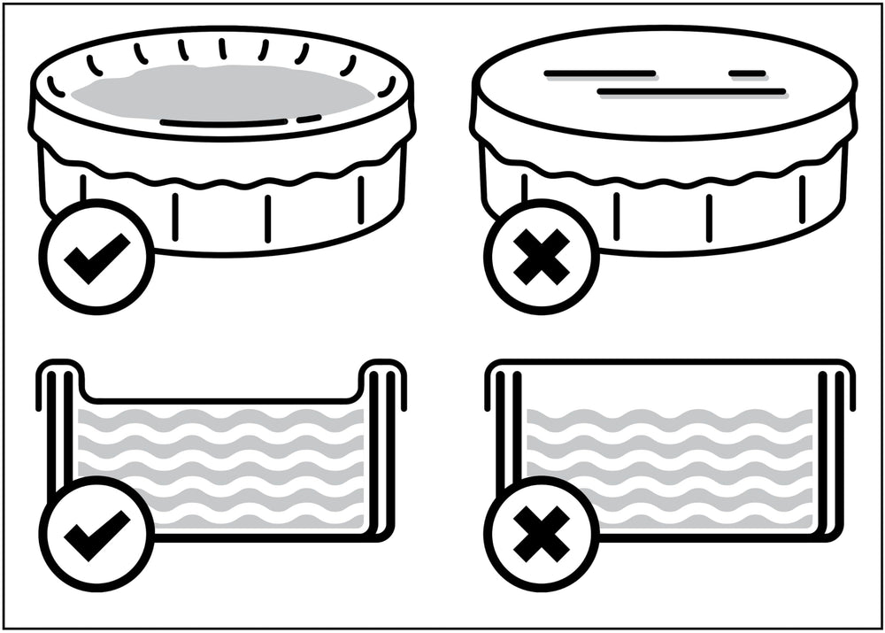 Robelle edge grommet and overlap view showing four-foot overlap for easier installation