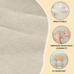 ROFIEJOX close-up of chenille texture highlighting soft breathable surface benefit