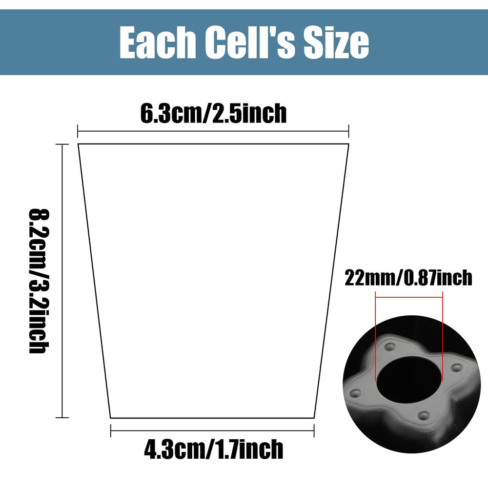 RooTrimmer tray beside ruler, illustrating 15x11 inch footprint and 3.2 inch depth