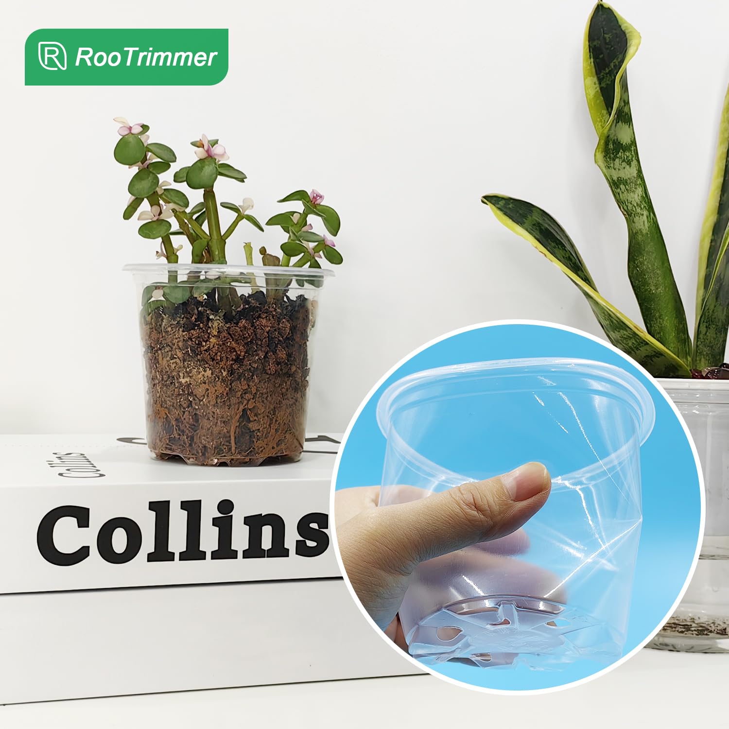 RooTrimmer stacked pots for compact storage and easy transport