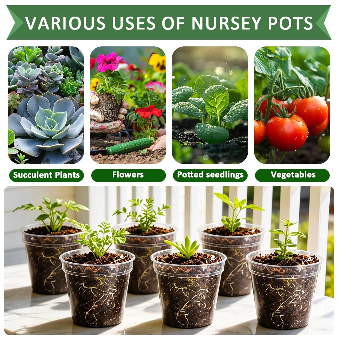 RooTrimmer pot next to ruler showing exact size and planning benefit