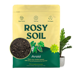 Rosy Soil front packaging showing 4‑quart bag and product benefit