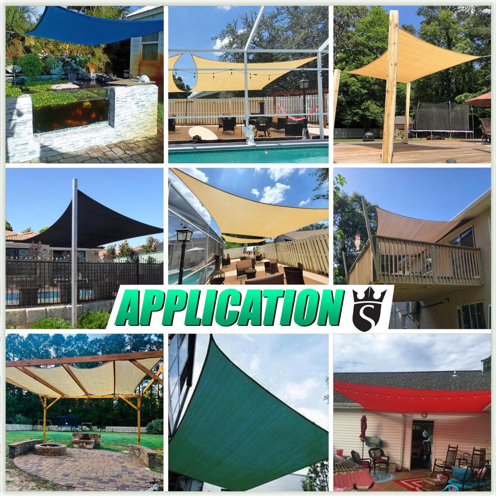 Royal Shade installed over patio offering cool coverage and comfortable seating