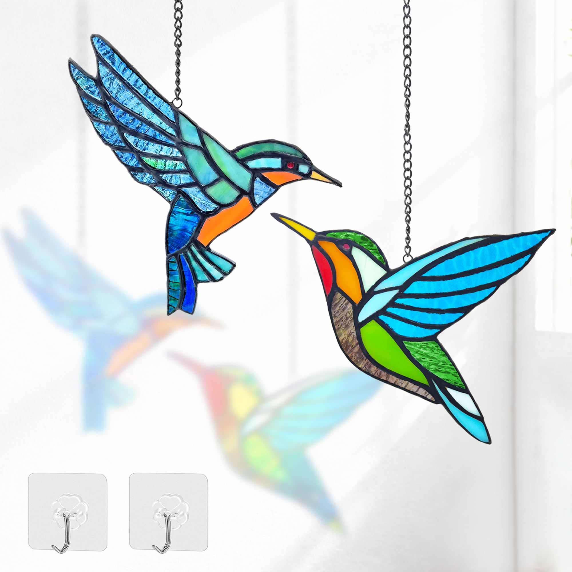 Royxen hummingbird front view showing vibrant colors and decorative appeal