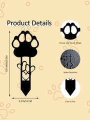 ruelen close-up of paw print and heart detail providing a personal tribute