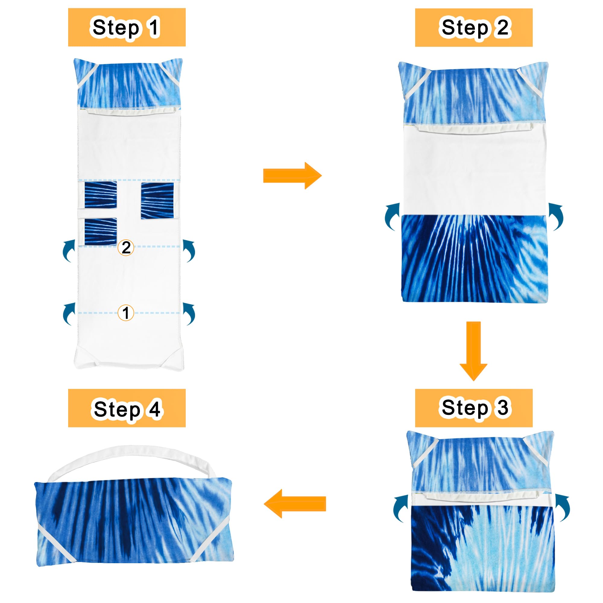 Ruikyhom corner strap and 11-inch head pocket shown securing cover firmly to chair