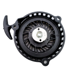Ruma recoil starter mounted on Powermore engine showing exact fit