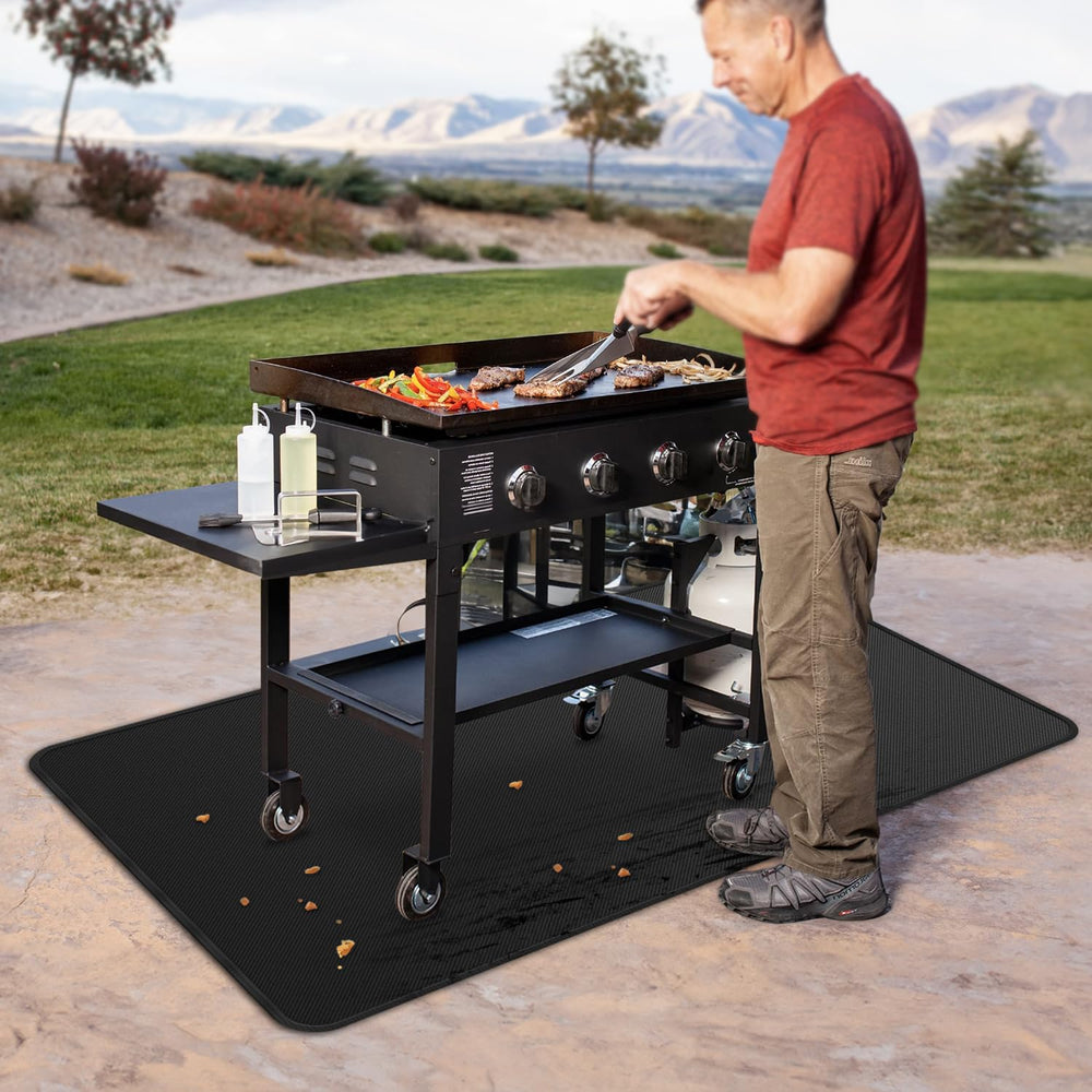 rumlick lifestyle backyard grilling setup highlighting tidy outdoor space