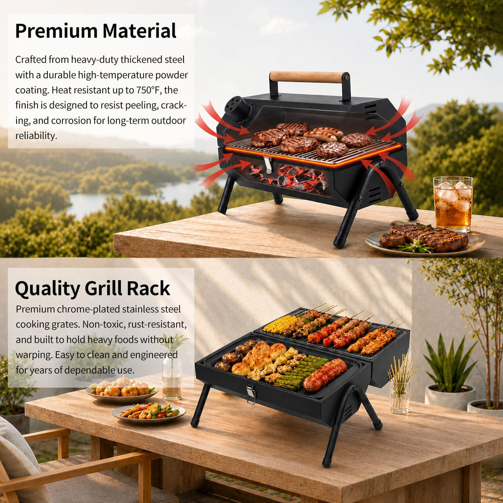 Run Jee griddle cooking eggs and pancakes offering flat-surface versatility