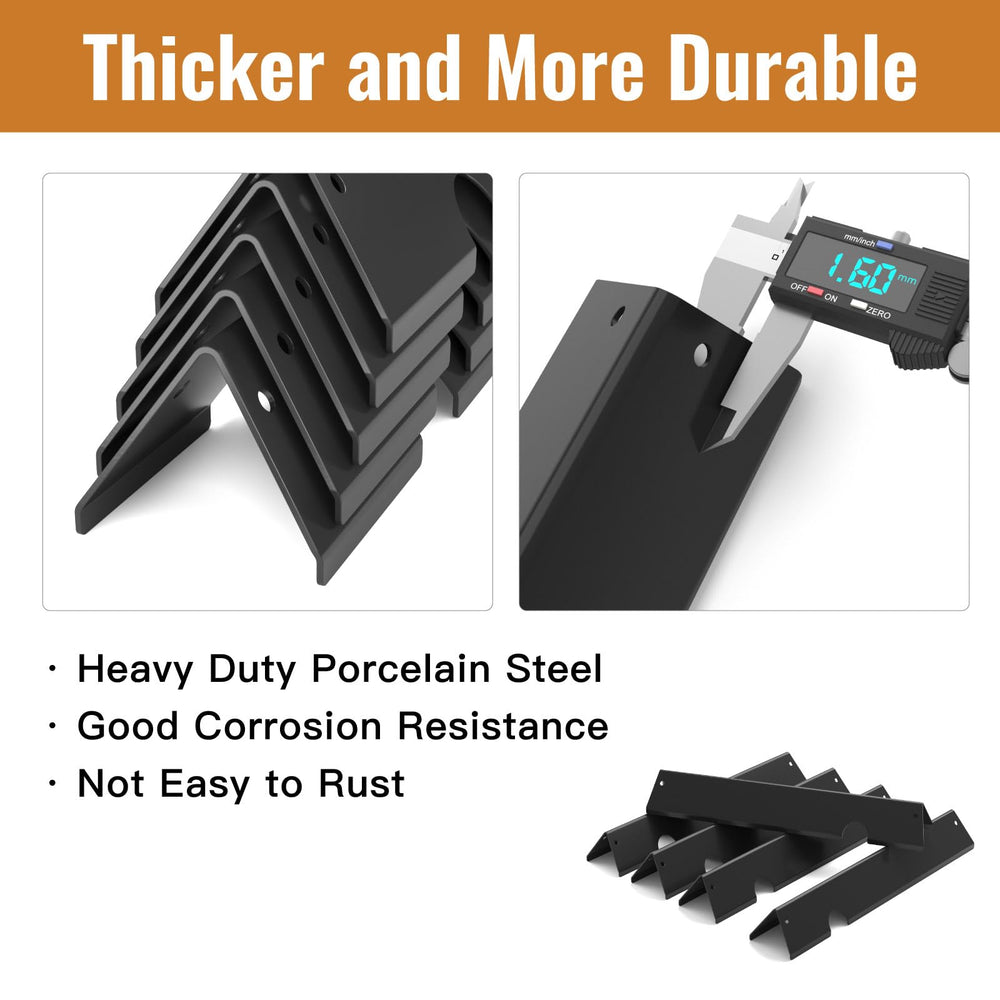 Rushare flavorizer bars next to ruler showing 17-inch length for accurate direct-fit compatibility