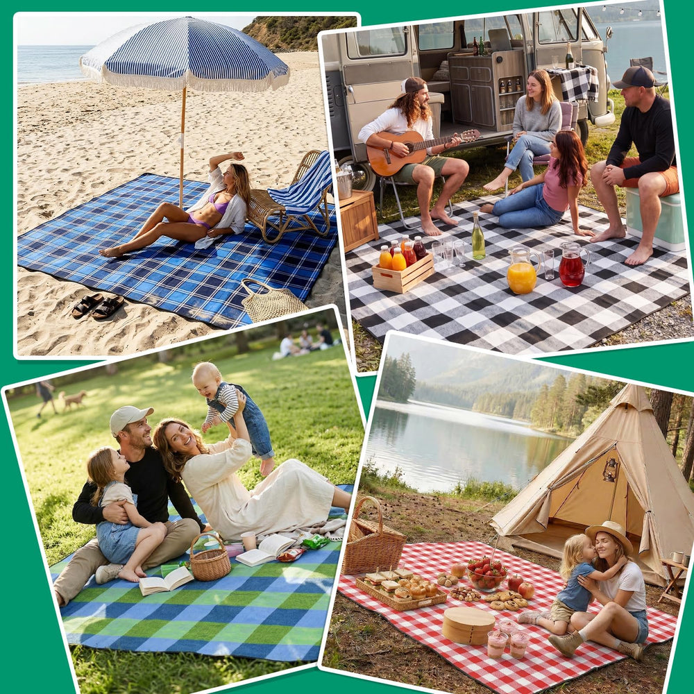 RYCHIC family enjoying picnic on blanket showing multi-scene versatility benefit