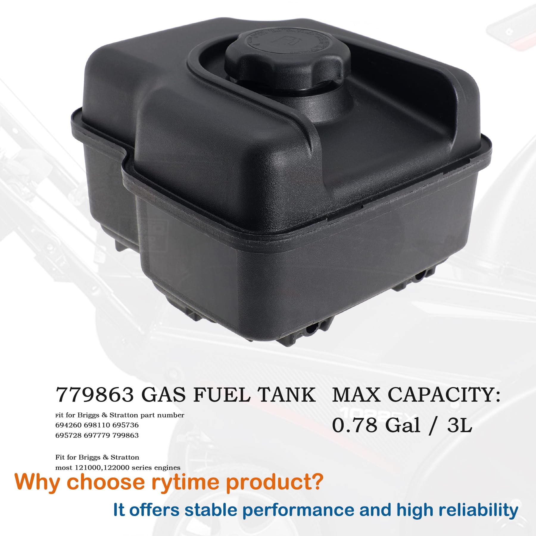 RYTIME installed on lawn mower demonstrating ready-to-install benefit