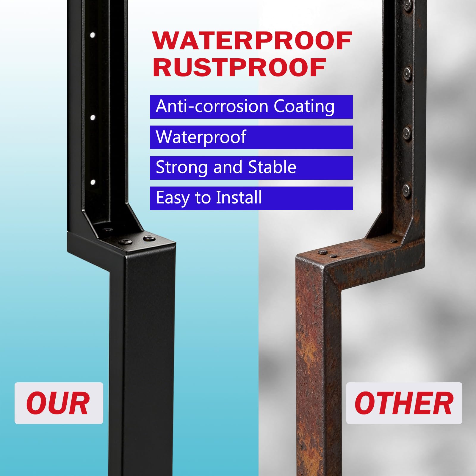 RZGY base width shown beside tape measure demonstrating broad footprint benefit