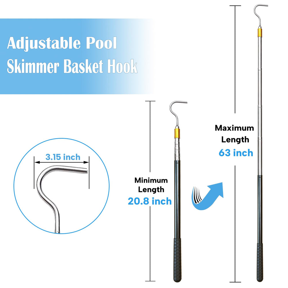 Sadoia pole lifting skimmer basket demonstrating effortless removal