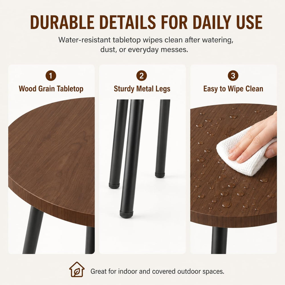 SAKSUN stand with heavy ceramic pot showing 150 lb stability benefit