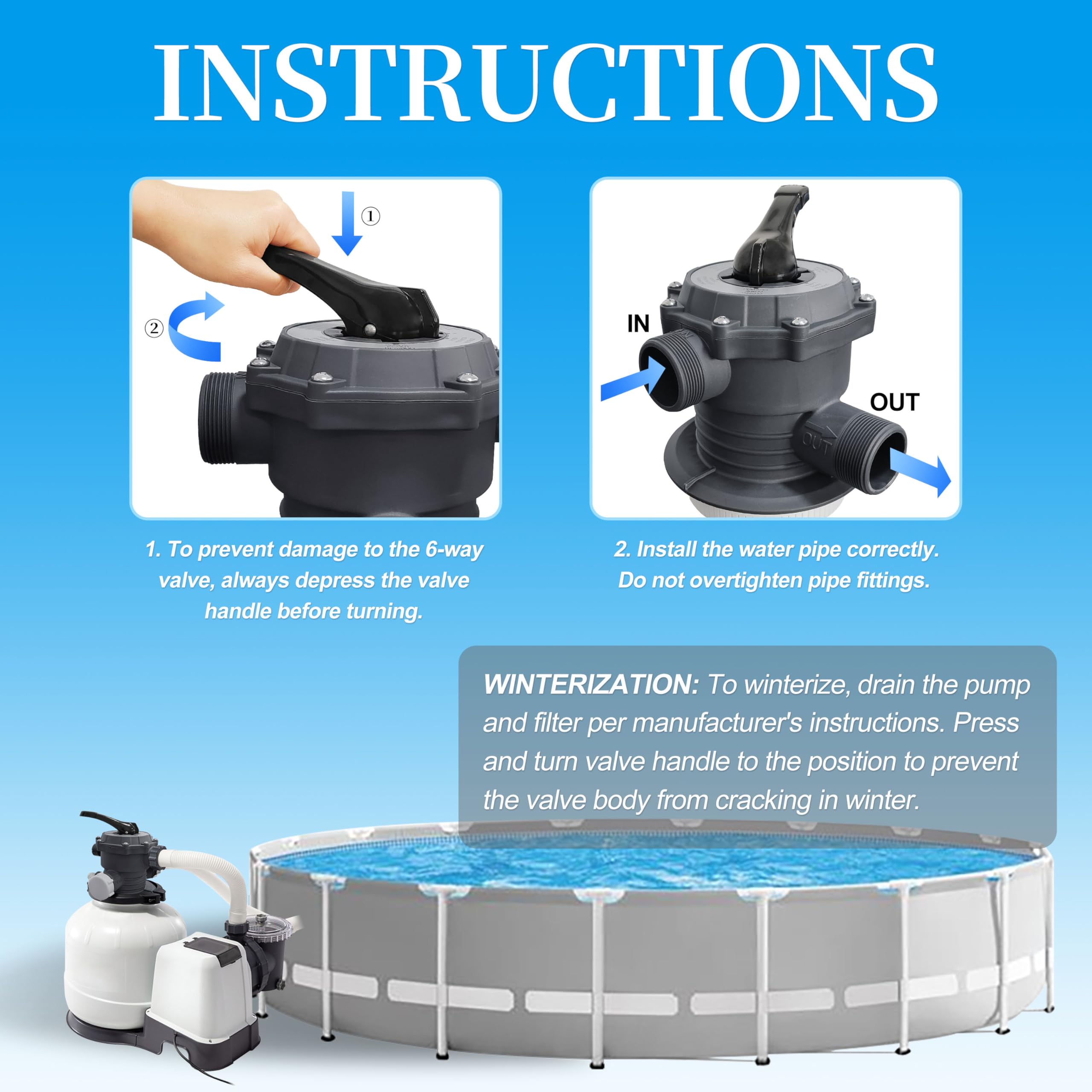 salangid valve installation on filter demonstrating straightforward swap-in