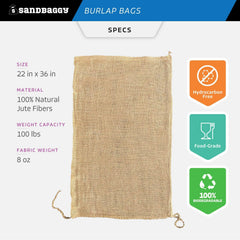 Sandbaggy bag filled with vegetables demonstrating breathable food-grade storage benefit