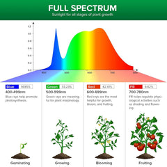 SANSI full-spectrum chart with bulb, accurate plant light