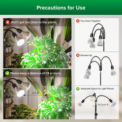 SANSI close-up of three replaceable 30W bulbs highlighting full-spectrum output