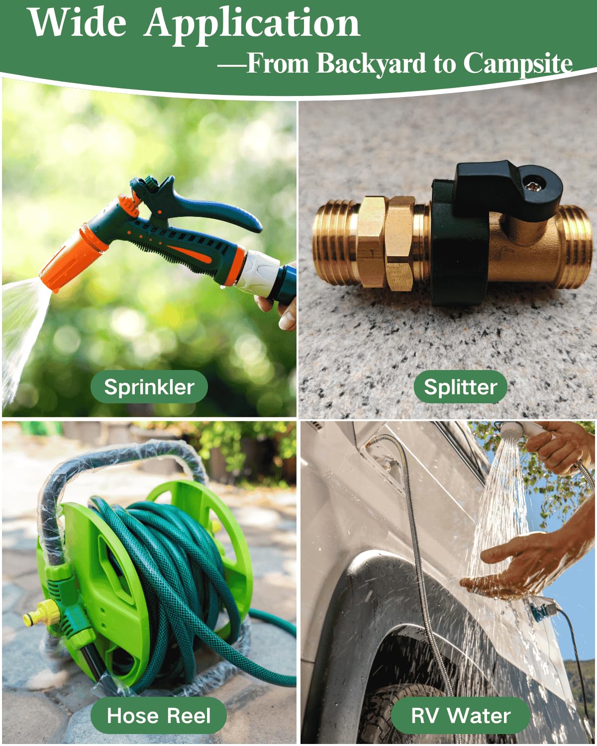 SARANICE adapter in a garden scene improving hose handling during watering tasks