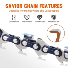 savior chain rivet detail highlighting heat-treated links for stronger, longer-lasting connections