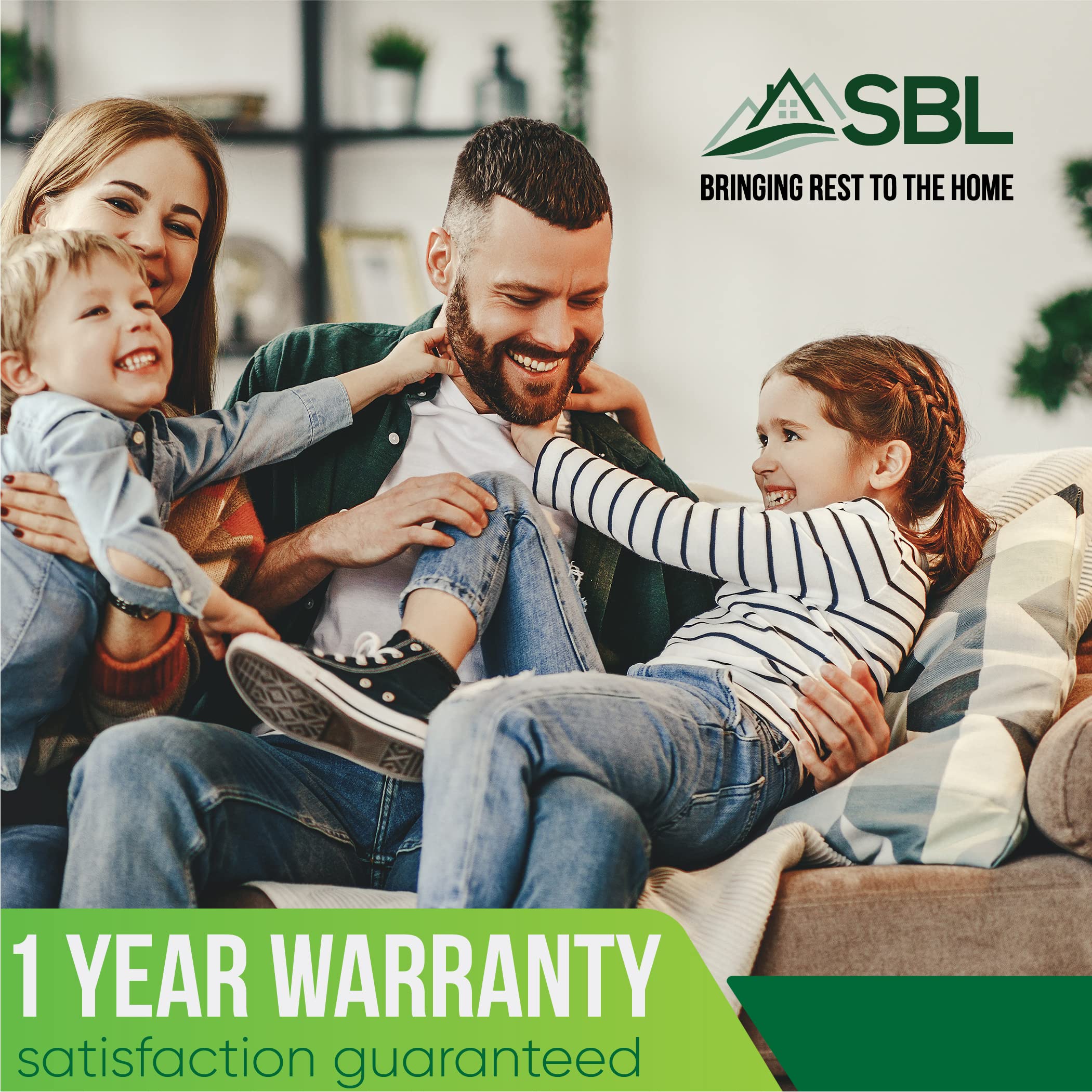SBL Home label and side button detail showing easy activation and info