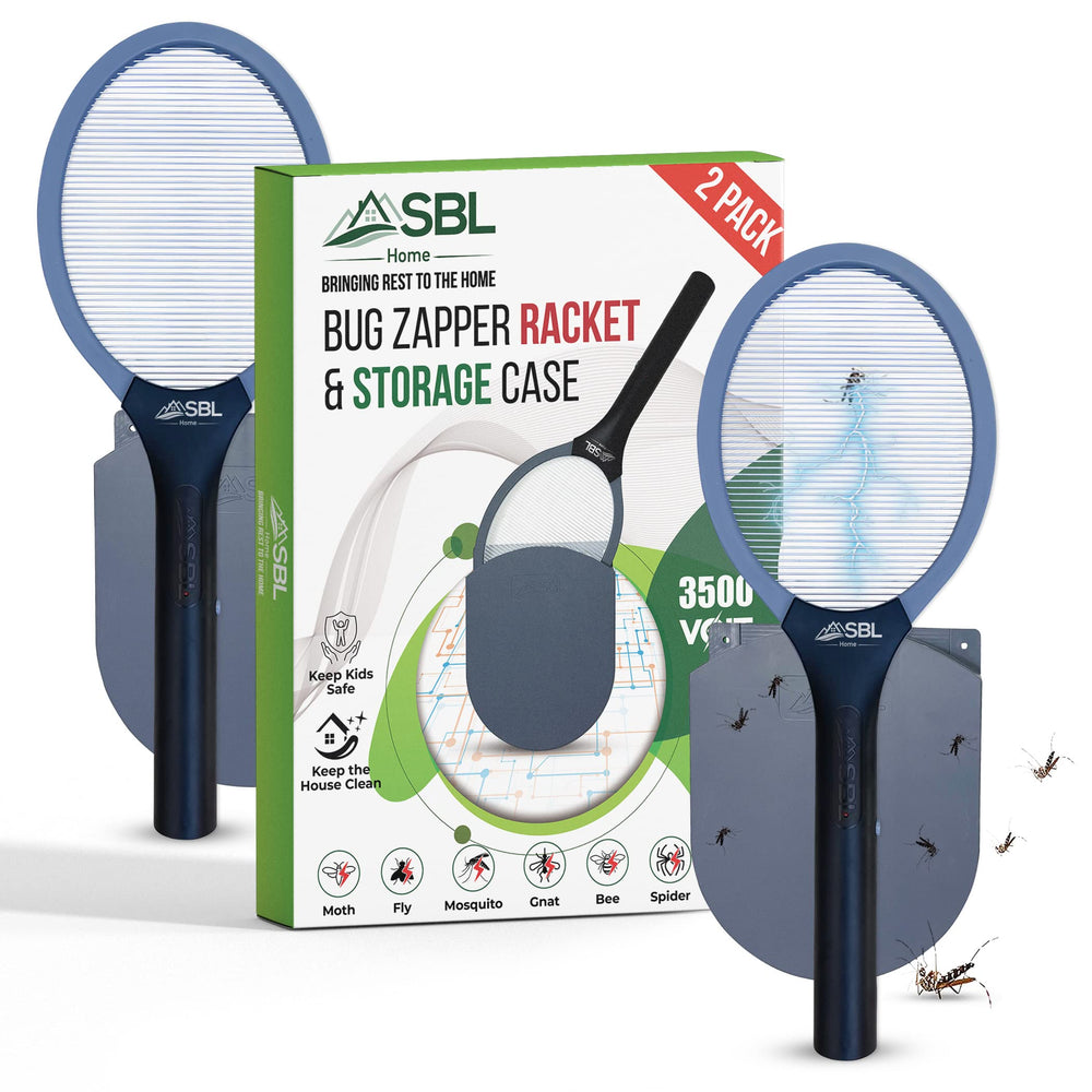 SBL Home front view of racket showing slim head and handle for quick zapping