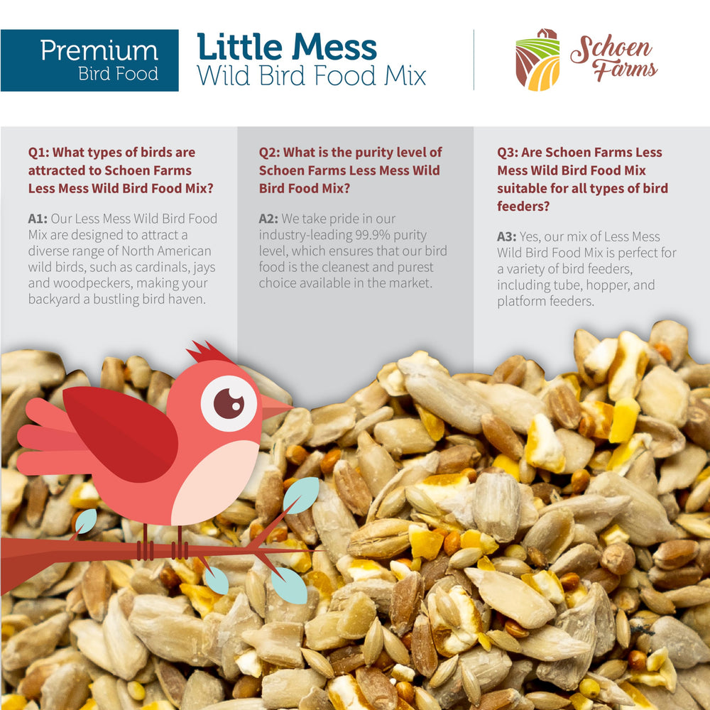 Schoen Farms birds feeding on platform demonstrating attraction benefit