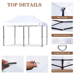 SCOCANOPY valance banner loops visible enabling easy signage display
