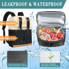 Scothen lower compartment with ice packs demonstrating long-lasting cold retention benefits