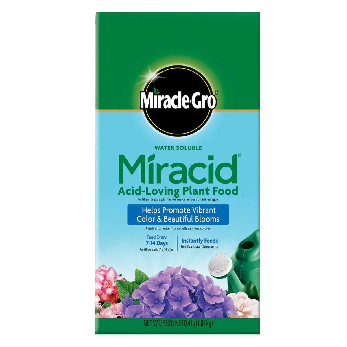 SCOTTS FOOD PRODUCTS Miracle Gro Miracid front label showing product and clear usage benefit