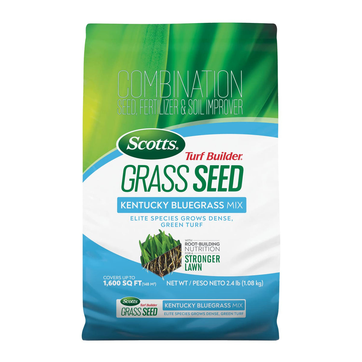 Scotts front packaging showing product and benefits for quick identification
