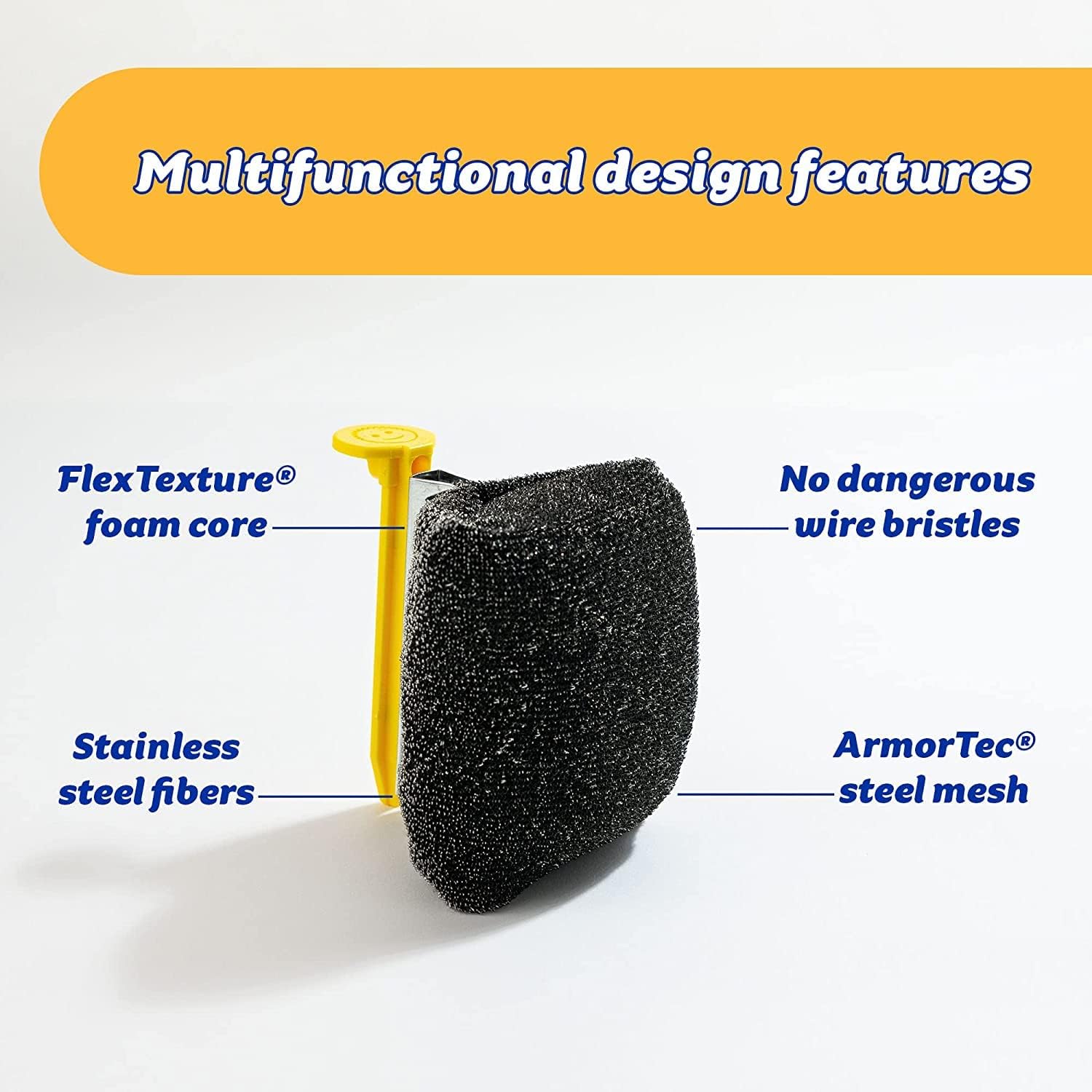 Scrub Daddy retractable hook lifting grill grate for easier access and safe handling