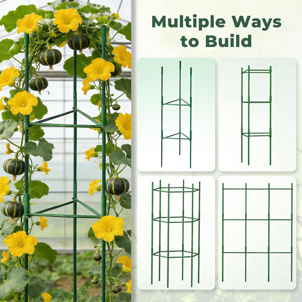 SDLDEER cage supporting tomato plant for easier harvesting